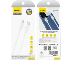 USB kabelis Dudao L4X USB-C to Lightning 30W 2.0m baltas