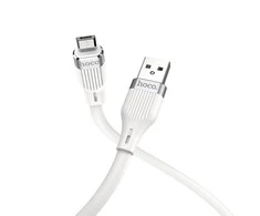 USB kabelis Hoco U72 Lightning 1.2m silikoninis baltas