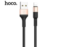 USB kabelis Hoco X26 Lightning 1.0m juodas-auksinis