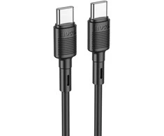 USB kabelis Hoco X83 60W Type-C to Type-C 1.0m juodas