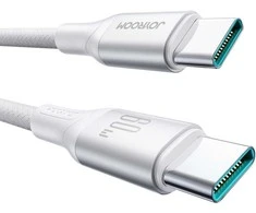 USB kabelis Joyroom S-A28 USB-C į USB-C 60W 2.0m baltas