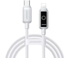 Kabelis Joyroom S-A55 StarFlight 30W USB-C – Lightning 1,2m – baltos spalvos