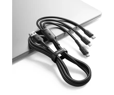 USB kabelis Joyroom S-A61 USB-A to USB-C/Lightning/MicroUSB 3.5A 1.2m juodas