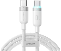 USB kabelis Joyroom S-A63 USB-C to USB-C 100W 1.2m baltas