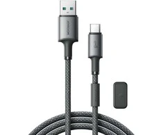 USB kabelis Joyroom SA-50 USB-A to USB-C 3A 1.2m tamsiai pilkas