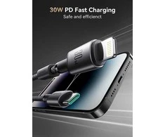 USB kabelis Joyroom SA-50 USB-C to Lightning 30W 1.2m tamsiai pilkas