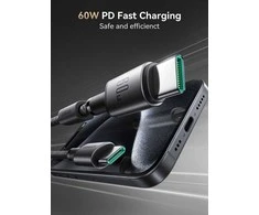 USB kabelis Joyroom SA-50 USB-C to USB-C 60W 1.2m tamsiai pilkas