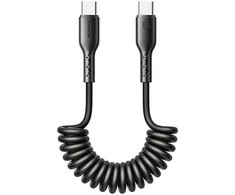 Greito įkrovimo laidas automobiliui Joyroom Type-C į Type-C Easy-Travel Series 60W 1.5m, suvyniotas (juodas)