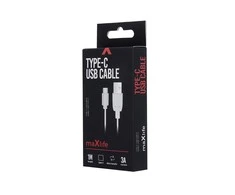 USB laidas Maxlife Type-C FastCharging baltas, 3.0A, 1.0m