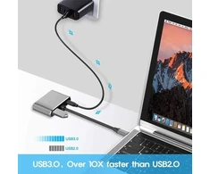 USB šakotuvas Reach USB-C to HUB PD + HDMI + VGA + USB 3.0