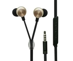 2GO In-Ear Stereo-Ausinės "Luxury" - auksinės spalvos, Zipper-Style