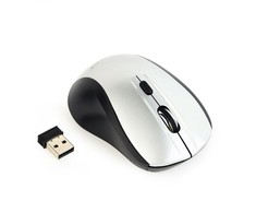 gembird Pelė OPT WIRELESS 4 Tasten inkl. USB grau/juodas