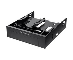 Graugear GRAUGEAR Einbaurahmen für 2x 2,5'' &amp; 3,5'' HDD/SSD in 5,25''
