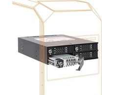 „Icy Dock“ 4 x 2,5 colio SATA HDD / SSD „ToughArmor“ (MB994SK-1B)