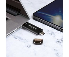 Kietasis diskas Transcend EXTERNAL SSD 512GB ESD310S USB - 10GBPS TYPE C/A Sidabrinis