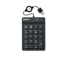 Klaviatūra KeySonic Nummernblock-TAS, Silikon, USB, BK, ACK-118BK