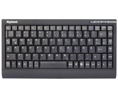 Klaviatūra KeySonic Mini-TAS SoftSkin, PS/2-USB-Combo,BK, ACK-595C+(DE)