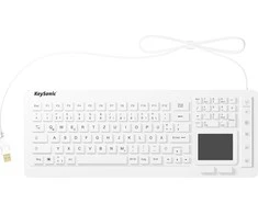 Klaviatūra „KeySonic KSK-6231INEL“ (DE) pramoninis jutiklinis planšetinis kompiuteris su W sandarikliu