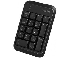 Logilink skaičių klaviatūra Bluetooth, 17 klavišų, V5.1, juoda
