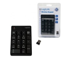Logilink klaviatūra wireless, mit 18 Tasten, juodas