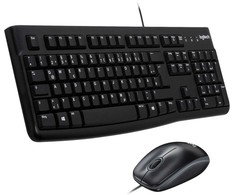 Logitech Klaviatūra su USB jungtimi ir pelė MK120 DE keybord/ juodas