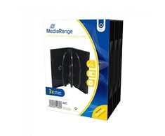 MediaRange DVD-Leerhülle für 8 Dics 27mm juodas 3pcs