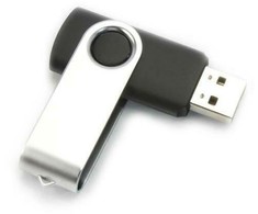 MediaRange Flexi-Drive 8 GB, USB-Stick - juodas/sidabrinis, USB-A 2.0, without Logo