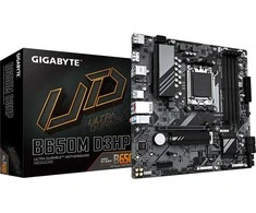 „Gigabyte“ | B650M D3HP AX 1.0 pagrindinė plokštė | Procesorių šeima AMD | Procesoriaus lizdas AM5 | DDR5 | Palaikomos standžiojo disko sąsajos SATA, M.2 | SATA jungčių skaičius 4