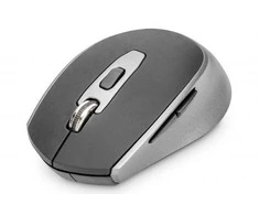 Pelės Digitus DIGITUS optinė bevitė pelė 1600 DPI 6 2.4 GHz, juoda ir pilka