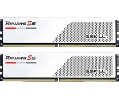 32 GB (2 x 16 GB) G.Skill Ripjaws S5 Baltas DDR5-6000 CL28 RAM atmintis