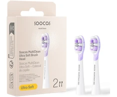 SOOCAS NEOS II Keičiama šepetėlio galvutė Ultra Soft, Baltas (2 galvutės pakuotėje)