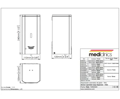 Muilo dozatorius MEDICLINICS DJ0037AB Nerūdijantis plienas, Juoda