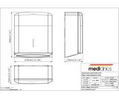 Mediclinics papīra dvieļu turētājs, tērauda, balts ##