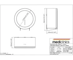 Mediclinics Tualetinio popieriaus laikiklis 230mm, satin finish