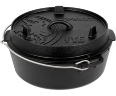 PETROMAX ketaus puodas Dutch Oven ft6 su plokščiu dugnu 5,5l