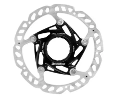 SWISSSTOP Rotor Catalyst Race CenterLock 140 mm dviejų dalių konstrukcija – 7075-T6 aliuminio voras ir SUS410 nerūdijančio plieno stabdžiai
