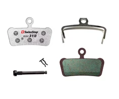 SWISSSTOP diskinių stabdžių kaladėlės: Disc 31 E, Avid XO Trail, Eliksyras 9 Trail, Eliksyras 7 Trail, SRAM G2 Ultimate, G2 RSC, Guide Ultimate, Guide RSC, Guide RS, Guide R,
