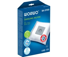 WORWO BA5100/4 TEX guard EU25 dulkių siurblių maišeliai