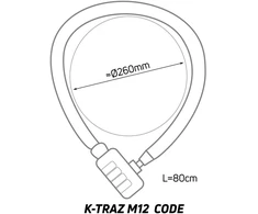 ZEFAL K-TRAZ M12 CODE dviračio spyna