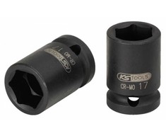 KSTOOLS 1/2" šešiakampė smūginė galvutė 17mm, KS Tools