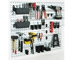 4 preforated walls and 38 Super Clip hooks, HxL 880x1040mm, Raaco