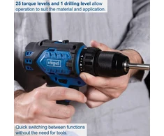 Akumuliatorinis suktuvas/gręžtuvas BC-DD60-X 20V, set S (2Ah + charger), Scheppach