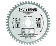 Diskas pjovimo HW 216x2,8x30 Z48 a -5° Neg. b 15° ATB, CMT