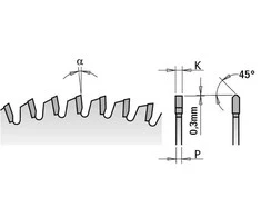 Diskas pjovimo 260x2,8x30 Z80 HM, CMT