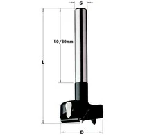 Grąžtas lankstų skylėms gręžti HM D=16x90 S=10x60 RH, CMT