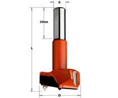 Grąžtas lankstų skylėms gręžti TCT D=26X70 S=10X26 RH, CMT