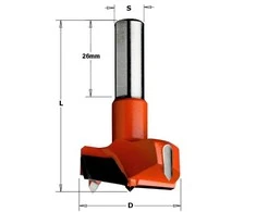 Grąžtas lankstų skylėms gręžti TCT- S=10X26 D=35X57.5 RH, CMT