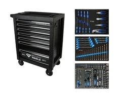 Įrankių vežimėlis 7 stalčių su 207 įrankiais, Brilliant Tools