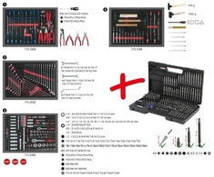 Įrankių vežimėlis RACINGline, 7 stalčiai +515vnt įrankių, KS Tools