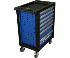 Tool cabinet with 7 drawers, empty, juodas, Brilliant Tools
